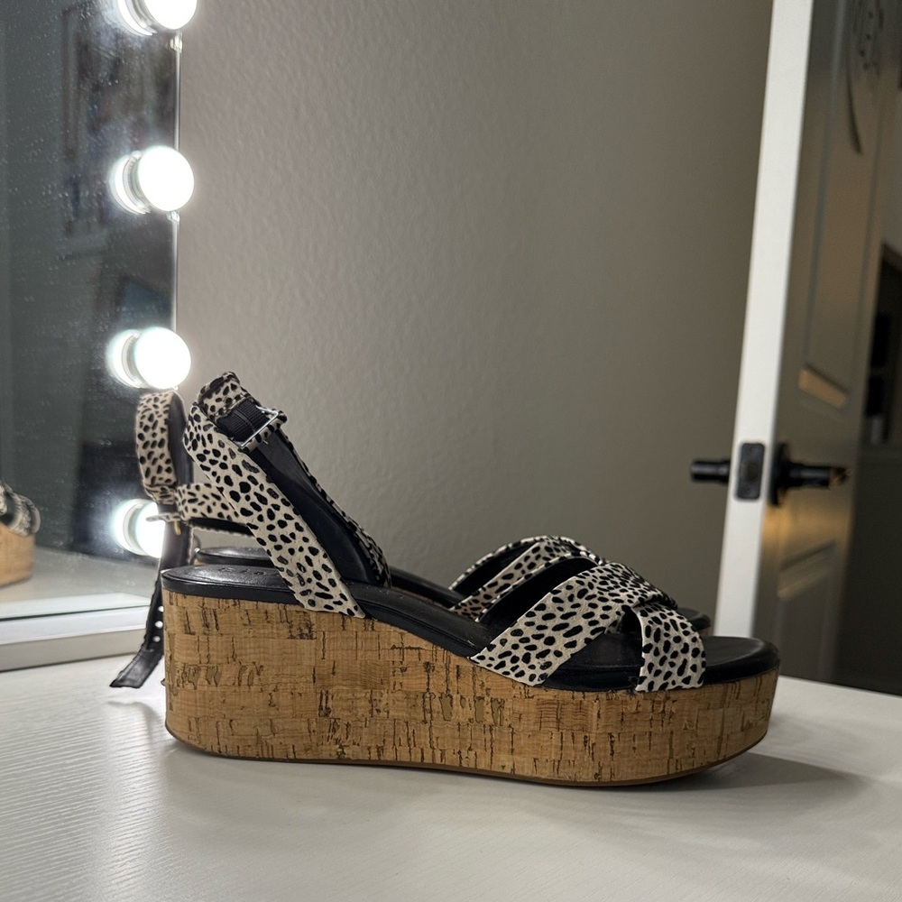 Gianni Bini Leopard Print Platform Sandals